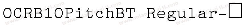 OCRB1OPitchBT Regular字体转换